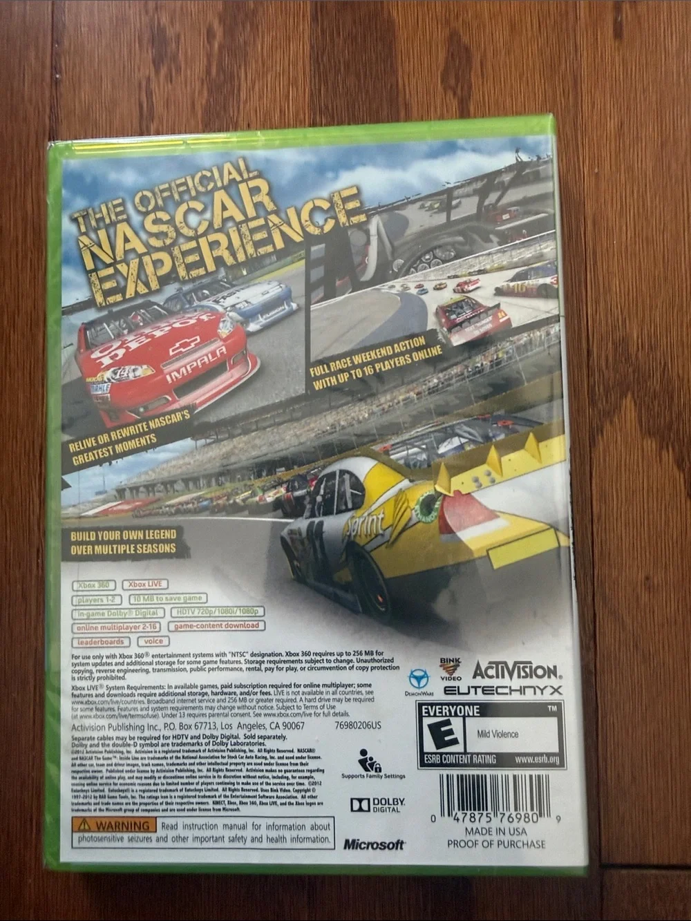NASCAR The Game Inside Line Xbox 360 Factory Sealed Racing 2012